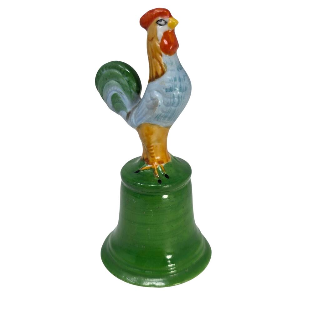 Vintage Hand Painted Rooster Bell Country Farmhouse Kitchen Decor 5 Inch